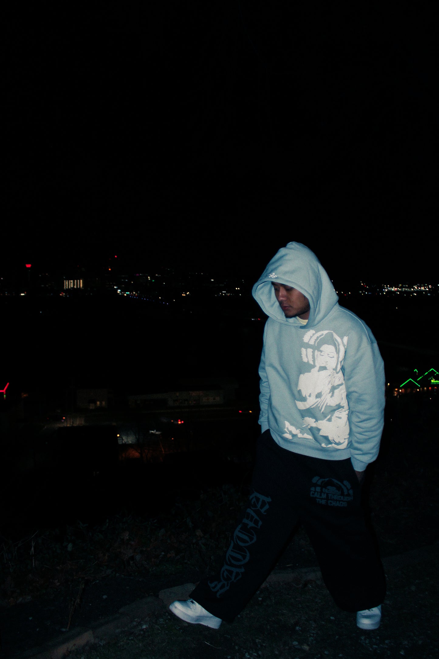 Winter Blue Buddha Hoodie