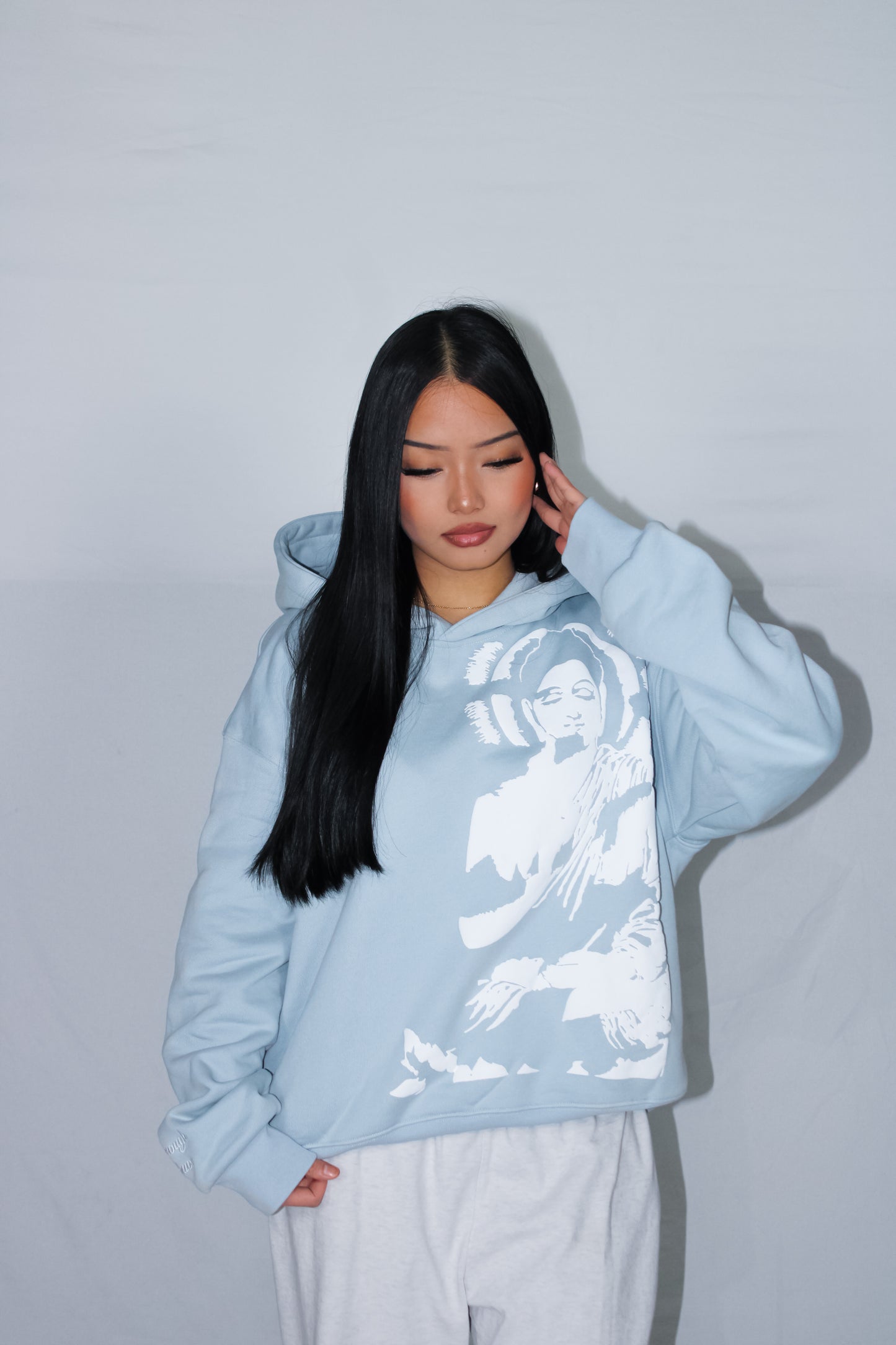 Winter Blue Buddha Hoodie