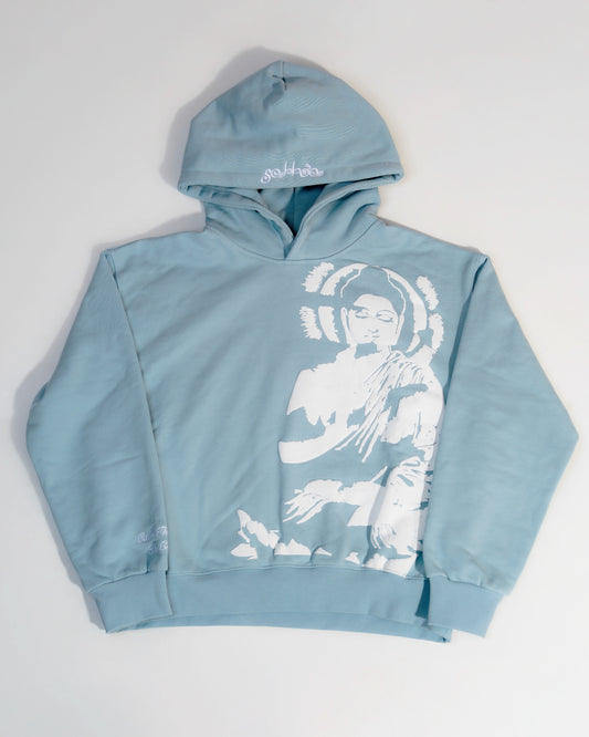 Winter Blue Buddha Hoodie